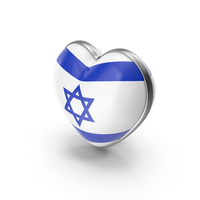 Heart Shape Flag of Israel PNG & PSD Images