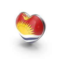 Heart Shape Flag of Kiribati PNG & PSD Images
