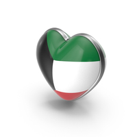 Heart Shape Flag of Kuwait PNG & PSD Images