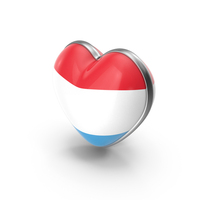 Heart Shape Flag of Luxembourg PNG & PSD Images