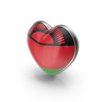 Heart Shape Flag of Malawi PNG & PSD Images