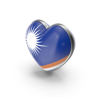 Heart Shape Flag of Marshall Islands PNG & PSD Images