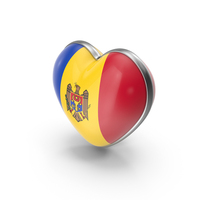 Heart Shape Flag of Moldova PNG & PSD Images
