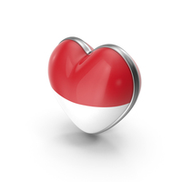 Heart Shape Flag of Monaco PNG & PSD Images