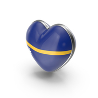 Heart Shape Flag of Nauru PNG & PSD Images