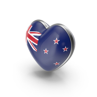 Heart Shape Flag of New Zealand PNG & PSD Images