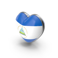 Heart Shape Flag of Nicaragua PNG & PSD Images