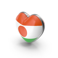 Heart Shape Flag of Niger PNG & PSD Images