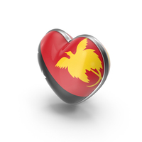 Heart Shape Flag Of Papua New Guinea PNG & PSD Images