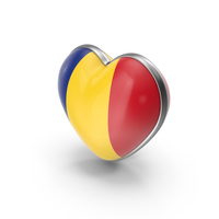 Heart Shape Flag of Romania PNG & PSD Images