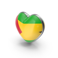 Heart Shape Flag of Sao Tome and Principe PNG & PSD Images