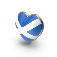 Heart Shape Flag of Scotland PNG & PSD Images