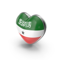 Heart Shape Flag of Somaliland PNG & PSD Images