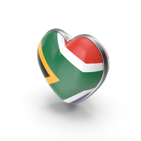 Heart Shape Flag Of South Africa PNG & PSD Images