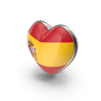 Heart Shape Flag of Spain PNG & PSD Images