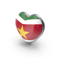 Heart Shape Flag of Suriname PNG & PSD Images