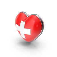 Heart Shape Flag of Switzerland PNG & PSD Images