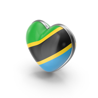 Heart Shape Flag of Tanzania PNG & PSD Images