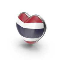 Heart Shape Flag of Thailand PNG & PSD Images