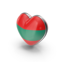 Heart Shape Flag of Transnistria PNG & PSD Images