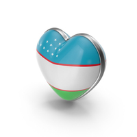 Heart Shape Flag of Uzbekistan PNG & PSD Images