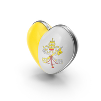Heart Shape Flag of Vatican City PNG & PSD Images