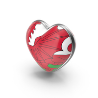 Heart Shape Flag Of Wales PNG & PSD Images