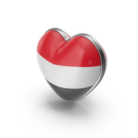 Heart Shape Flag of Yemen PNG & PSD Images