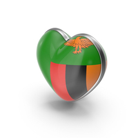 Heart Shape Flag of Zambia PNG & PSD Images