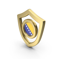 Flag Shield Icon Flag of Bosnia and Herzegovina PNG & PSD Images