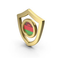 Gold Flag Shield Icon Of Malawi PNG & PSD Images