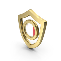 Gold Flag Shield Icon Of Malta PNG & PSD Images