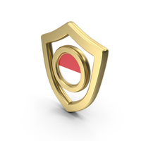 Gold Flag Shield Icon Of Monaco PNG & PSD Images