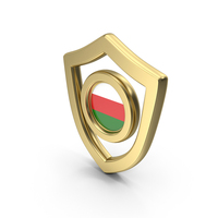 Gold Flag Shield Icon Of Oman PNG & PSD Images