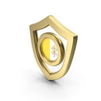 Gold Flag Shield Icon Of Vatican City PNG & PSD Images