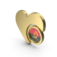 Heart Icon Flag of Angola PNG & PSD Images