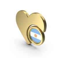 Heart Icon Flag of Argentina PNG & PSD Images