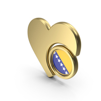 Heart Icon Flag of Bosnia and Herzegovina PNG & PSD Images