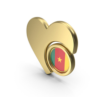 Heart Icon Flag of Cameroon PNG & PSD Images