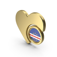 Flag Heart Icon Of Cape Verde PNG & PSD Images