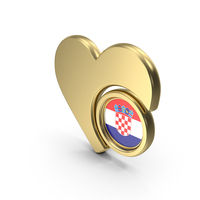 Heart Icon Flag of Croatia PNG & PSD Images