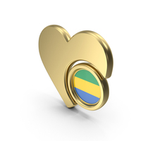 Heart Icon Flag of Gabon PNG & PSD Images