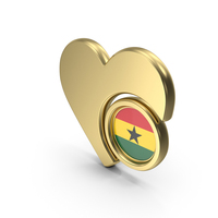 Heart Icon Flag of Ghana PNG & PSD Images