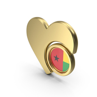 Heart Icon Flag of Guinea Bissau PNG & PSD Images