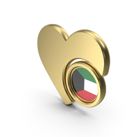 Heart Icon Flag of Kuwait PNG & PSD Images