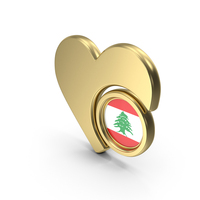 Heart Icon Flag of Lebanon PNG & PSD Images