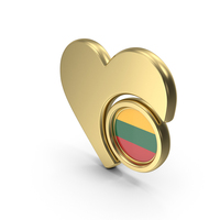 Heart Icon Flag of Lithuania PNG & PSD Images