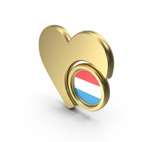 Heart Icon Flag of Luxembourg PNG & PSD Images