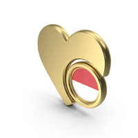 Heart Icon Flag of Monaco PNG & PSD Images