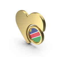 Heart Icon Flag of Namibia PNG & PSD Images
